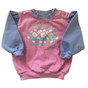 OshKosh B'gosh Vintage Pink and Lavender Bunny Sweatshirt